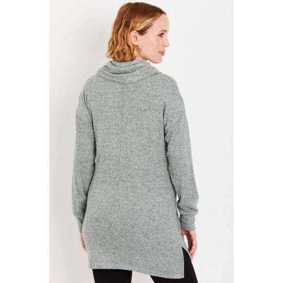 Motherhood Maternity Oversized Sweater Top Women's SMALL Gray Cowl-Neck Soft NEW - Picture 10 of 10